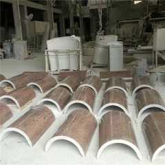 Dark brown marble hollow column